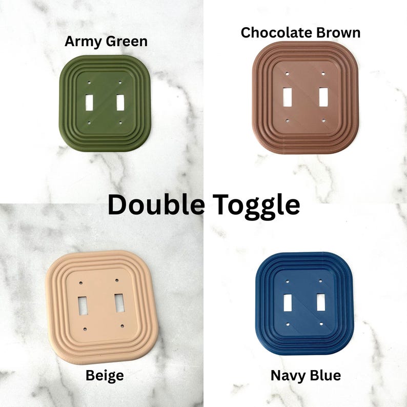 Moderne ovale lichtschakelaarafdekking uit het midden van de eeuw - verkrijgbaar in meerdere configuraties | Stijlvolle en functionele wandplaat Double Toggle Cover