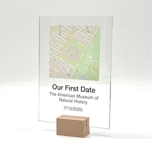 Placa de madera personalizada con mapa grabado – Regalo con coordenadas personalizadas para parejas, aniversario, boda o primera cita – Ubicación personalizada