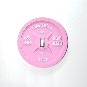 Cubierta para interruptor de luz con placa de pesas para barra/Decoración de gimnasio
