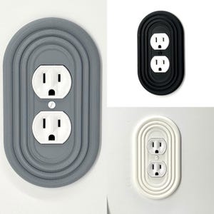 Moderne ovale lichtschakelaarafdekking uit het midden van de eeuw - verkrijgbaar in meerdere configuraties | Stijlvolle en functionele wandplaat afbeelding 11