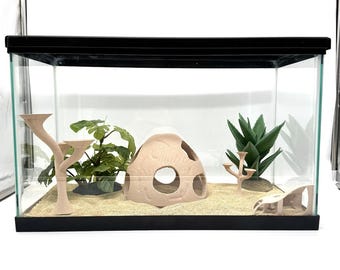 Terrarium Decoration - Trifunnel Coral  for Aquatic & Exotic Pets
