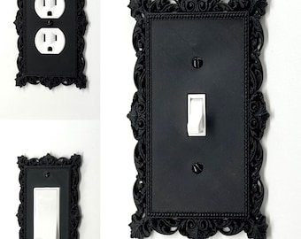 Placa de interruptor de luz victoriana n.° 6 ornamentada / Placa de pared decorativa / Cubierta de interruptor de palanca, enchufe y balancín de estilo vintage