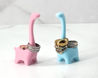 Ring Holder Dino - Jewelry Holder - Cute Dinosaur Ring Display Stand - 3D Printed