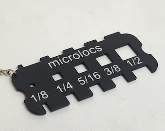 Microlocks Size Guide | Microlocs Measuring Ruler for Even Parting | Professional Hair tool for Locs, SisterLocks and Dreadlocs