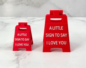 Mini Placa de Amor - Presente de Dia dos Namorados para Ele para Ela Placa de Eu Te Amo