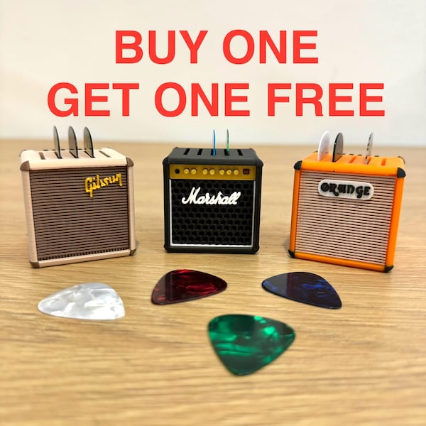 Mini Guitar Amp Pick Holder Marshall Gibson Orange Fender