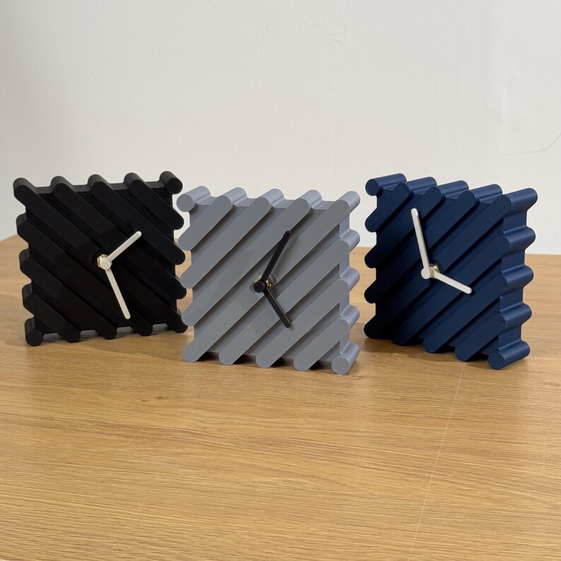 Functional Square Desk Clock | Minimalist Modern Home and Office Decor ...