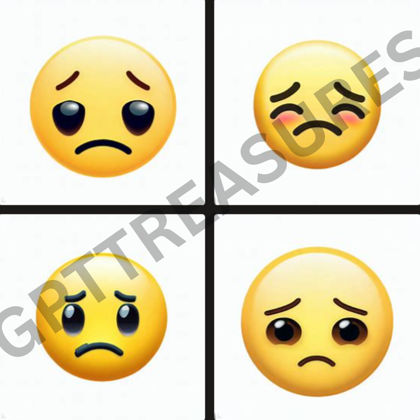 Sad Doodle Emoji Emoticon PNG & SVG Design For T-Shirts