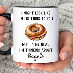 Personalized bagel Mug - Cute bagel Gift - Funny bagel Gifts - bagel Lover Gift - bagel Gift Idea - bagel Birthday Gift - breakfast mug