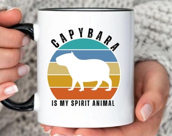 Personalized Capybara Ceramic Coffee Mug, Custom Accent Cup