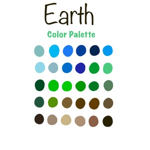 Earth Color Palette | Procreate Color Palette 30 Count