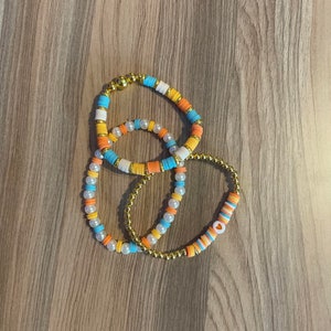 Sunset Beaded Bracelet Set | Clay Bead Bracelet Set