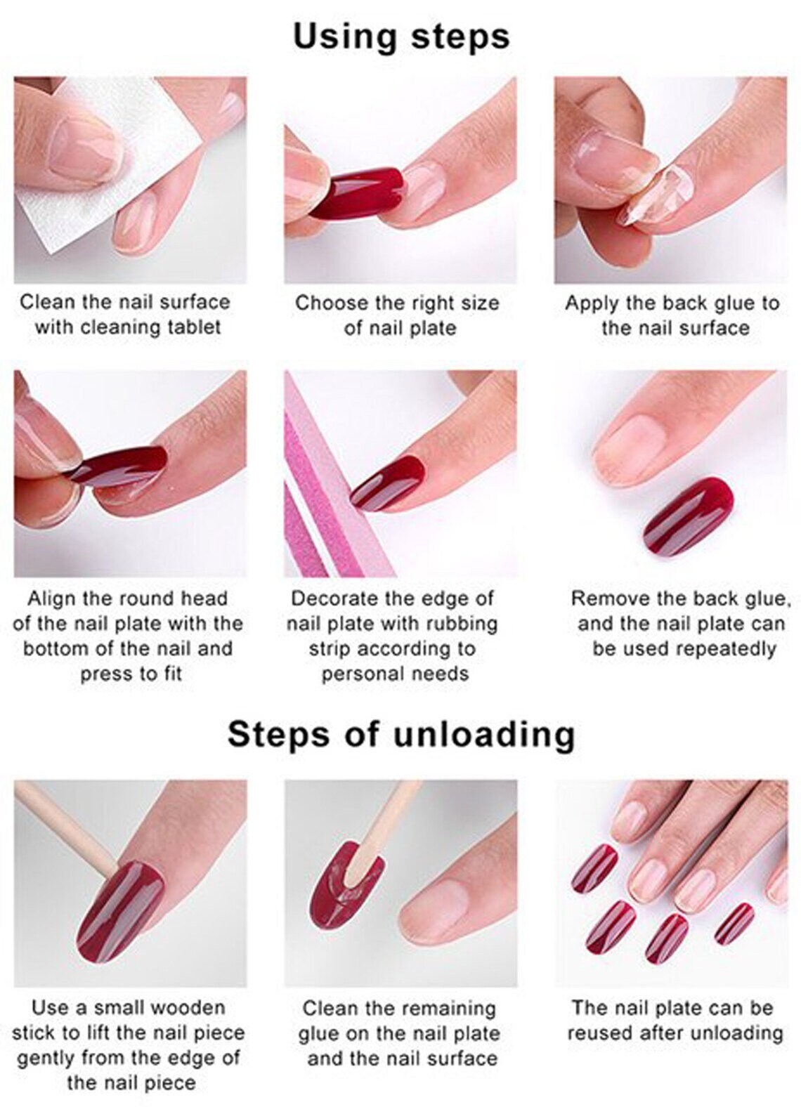 Nails Spar Machine Spar Powder Gradually False Nails | Press on Nails 24 Pics | Pink Short ...