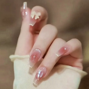 Gold Leaf Butterfly False Nails | Press on Nails 24 Pics | Nail for Women | Nail Art Stickers | Nail Wraps for Women | Press on Nails Long