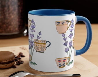 Floral Accent Coffee Mug, 11oz | Tea cup mug