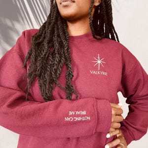 Valkyrie Embroidered Sweatshirt, Nothing Can Break Me Nesta Sweater