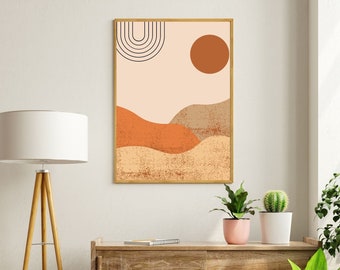 Boho Wüste druckbare Wandkunst, Boho Dekoration, Wohnzimmer druckbare Wandkunst, Boho Wandkunst, Boho Raumdekor, Wüste Wohnen