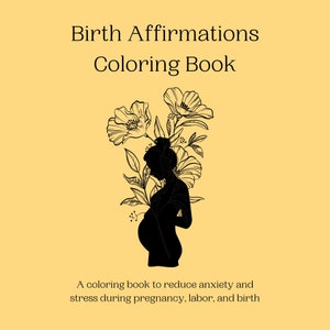 Livro de colorir para gravidez | Relaxamento para gravidez e presente de autocuidado para profissionais de parto | Coloração consciente para futuras mamães | Livro de colorir para adultos