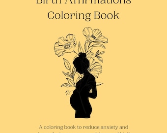 Livre de coloriage pour la grossesse | Cadeau d'autosoins pour la grossesse et la naissance | Coloration pleine de conscience pour les futures mamans | Livre de coloriage pour adultes