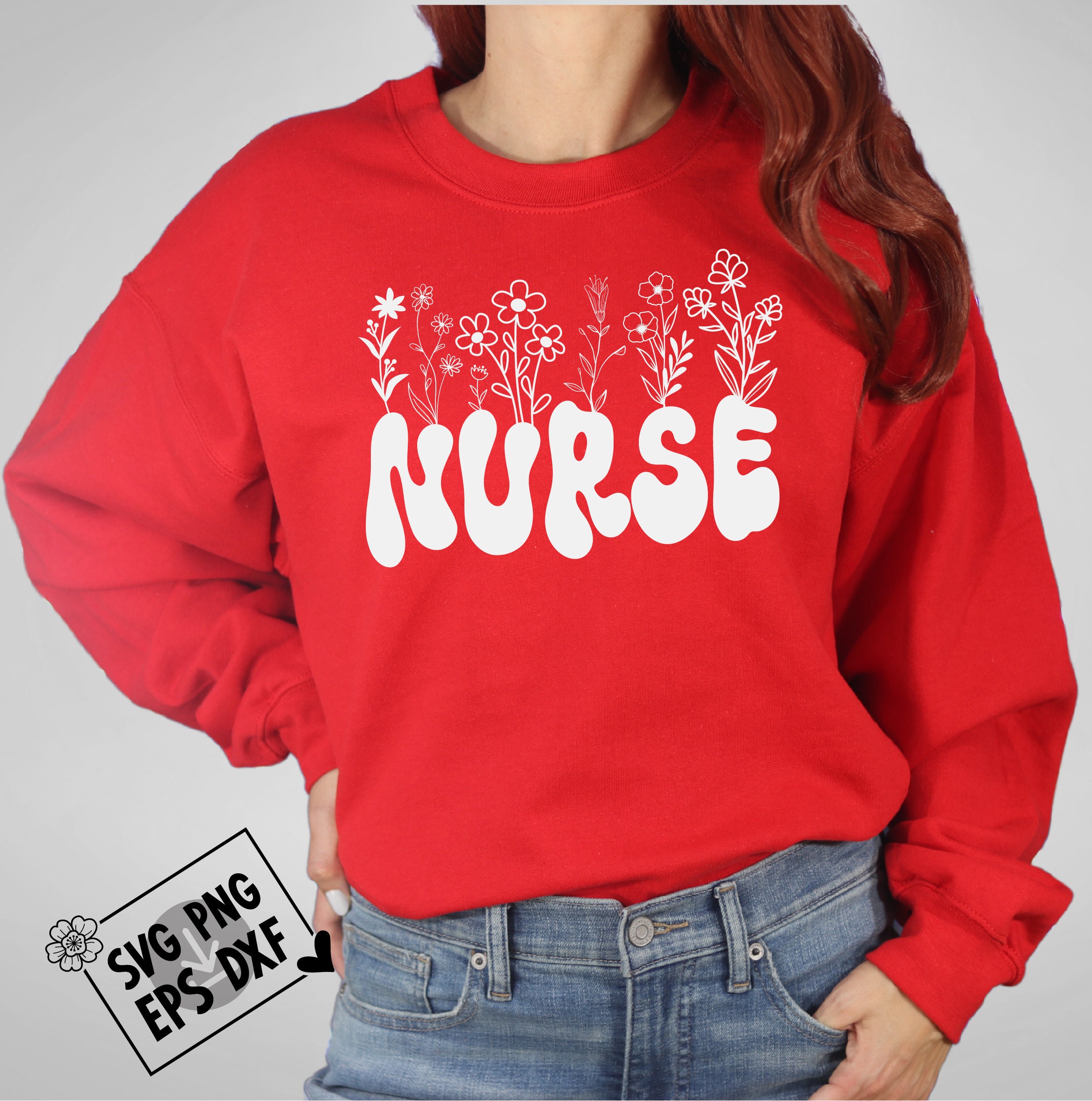 Nurse Svg Nurse Flower Svg Flower Svg Floral Nurse Svg Etsy