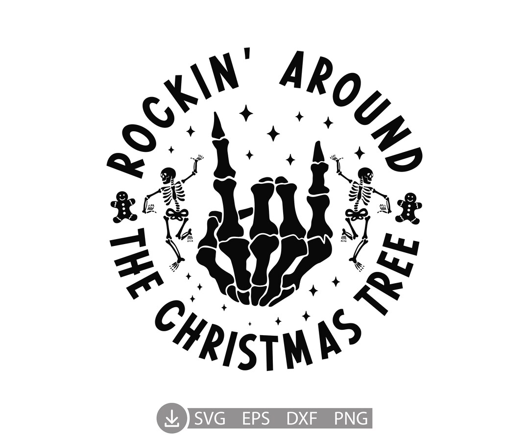 Rockin' Around the Christmas Tree Svg Png Christmas Funny Etsy