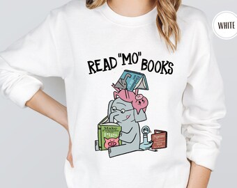 Read Mo Books Sweatshirt, Elephant And Piggie Sweat, Book Lover Sweater, Fantasy Book Hoodie, Fantasy World Sweater, Children Book Sweater