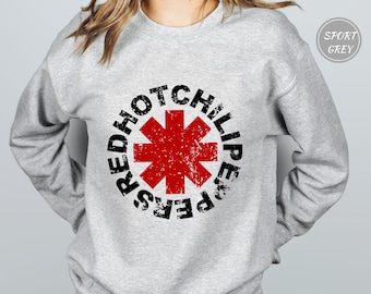 Red Hot Chili Peppers Vintage Sweatshirt , Red Hot Chili Peppers Tour Shirt , RHCP Graphic Unisex Sweatshirts