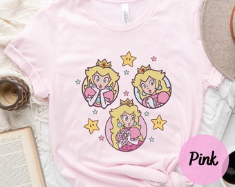 Princess Peach Star Shirt,princess Peach Shirt,princess Peach Crown ...