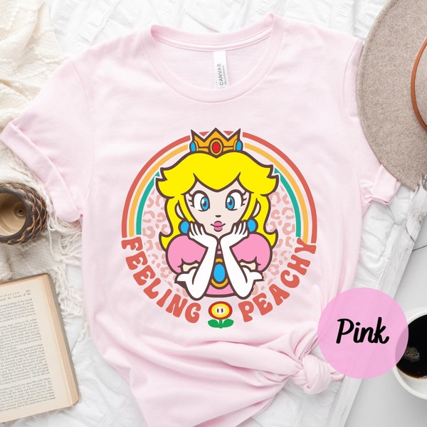 Retro Princess Peach Shirt,Princess Peach Mario Shirt Feeling Peachy Shirt,Super Mario Birthday Shirt,Birthday Gift For Her