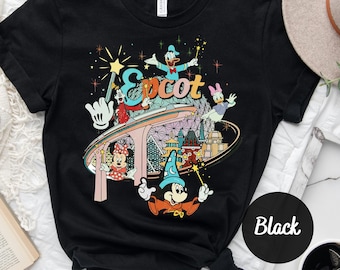 Disney Epcot Shirt, Vintage Epcot 1982 Shirt, Vintage Disney Shirt, Mickey And Friends, Epcot Trip Shirt, Disney family trip matching shirt