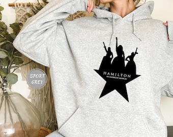 Hamilton Gifts - Alexander Hamilton Rising Hoodie | Gift Ideas Broadway Lover - Unisex Hooded Sweatshirt