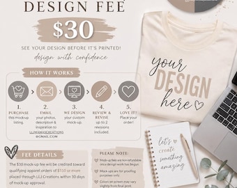 Custom Shirt Design Mock-Up, Custom Apparel Proof, Design Consultation Fee