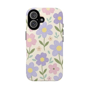 Floral Phone Case - Tough Cases, Spring Vibes, Gift for Her, Cute Floral Design, Nature Lover Accessory, Trendy Phone Cover