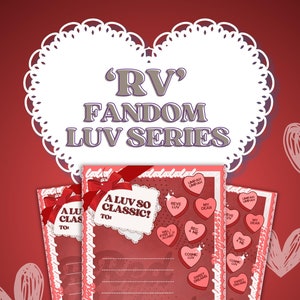 K-Pop Valentines - Fandom Luv Serie | Digital Download Valentinskarten | Roter Samt Ver.