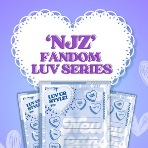 K-Pop Valentines - Fandom Luv Serie | Digital Download Valentinskarten | Neue Jeans, NJZ Ver.