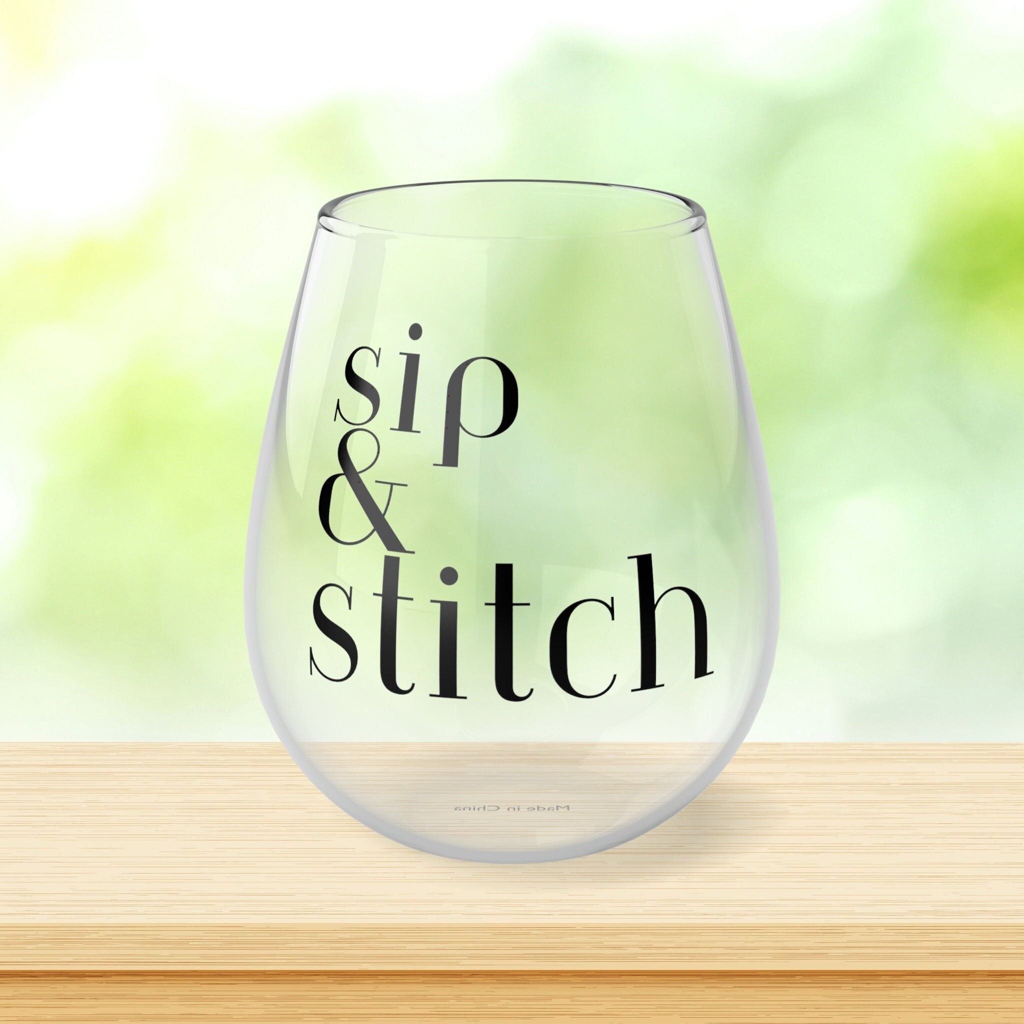 Stitch Lilo and Stitch Bright Large Hand Painted Wine Glass