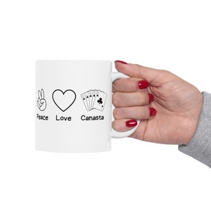 Canasta Mug, Canasta Themed Mug, Canasta Mug For Her, Canasta Game Mug, Canasta Present, Canasta Themed Mug