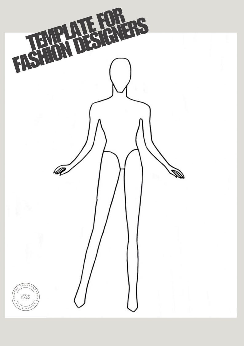 Graceful Female, Croquis Template, for Fashion Designers/illustrators ...
