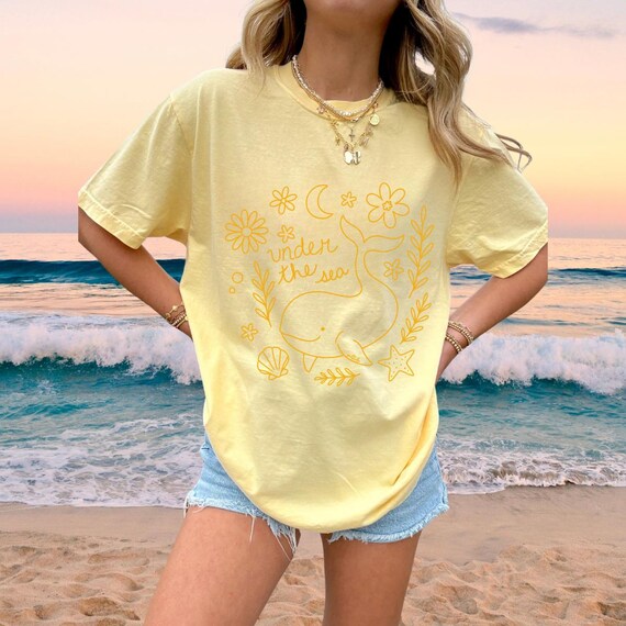 T-shirt sous la mer, t-shirt océan mignon, chemise d'été unisexe