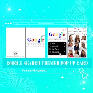 Cartão pop-up com tema de pesquisa do Google - Cricut, presente para ele, presente para ela, cartões, 3D, presente personalizado, personalizado, presentes para ela, presente exclusivo, pop