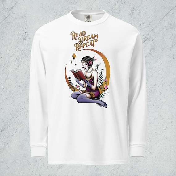 Read, Dream, Repeat | Garment-dyed Heavyweight Long-sleeve Shirt - Comfort Colors