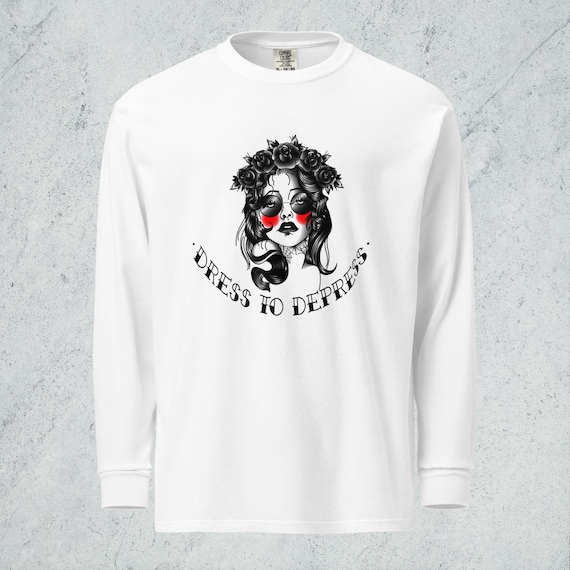 Dress to Depress | Garment-dyed Heavyweight Long-sleeve Shirt - Comfort Colors