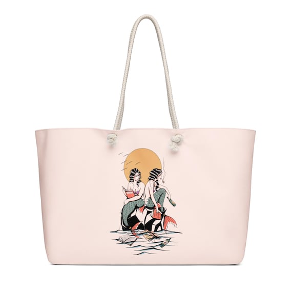 Reading Mermaids | Oversized Weekender Bag