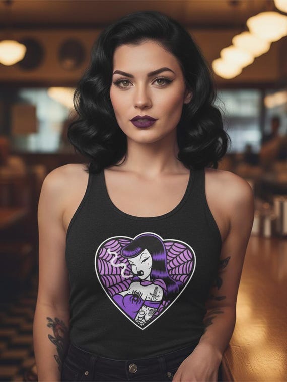 Baddy Babe--Faded Look With Raw Edge Seams | Racerback Tank, Next Level 6733