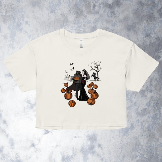 Black Widow x the Headless Horseman, Crop Top; A Spooky Pin-Up Illustration