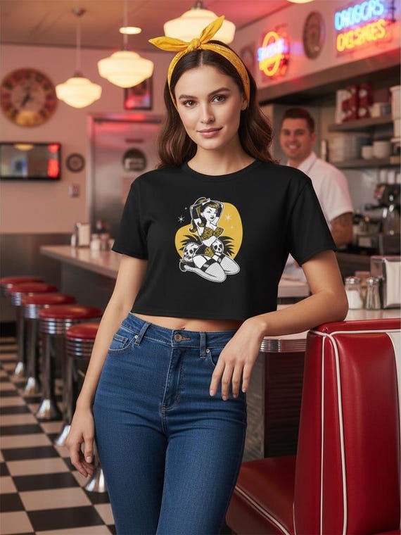 Prehistoric Pinup | Women's Crop Top | AS Colour 4062