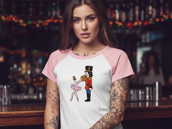 Nutcracker Sweet | Women’s Micro Rib Raglan Baby Tee