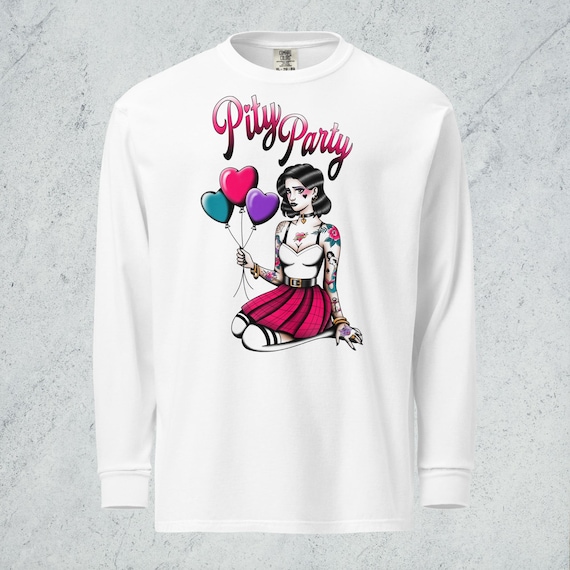 Pity Party | Garment-dyed Heavyweight Long-sleeve Shirt - Comfort Colors