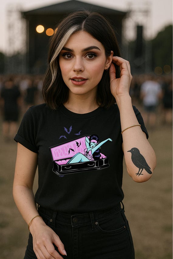 Beauty R.I.P. T-Shirt - Vivaiolet Art - Coffin Graphic Tee