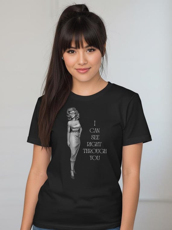 X-Ray Vision Pin-Up, T-Shirt; a Retro Pin-Up Illustration